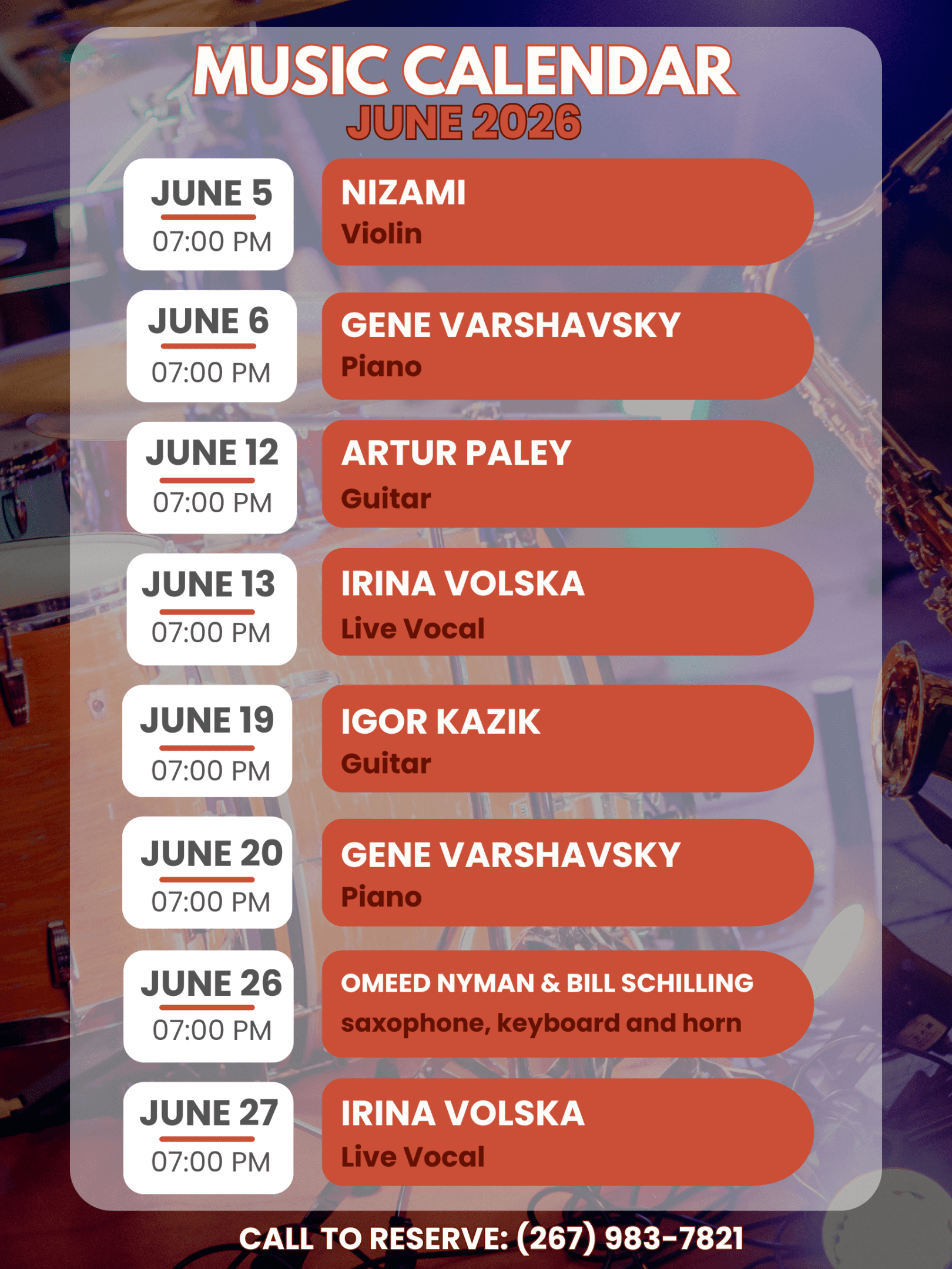 Music calendar